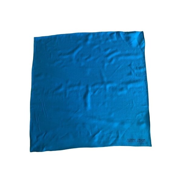 Blue Silk Sunny Leigh Square Scarf Pocket Square - Picture 1 of 4